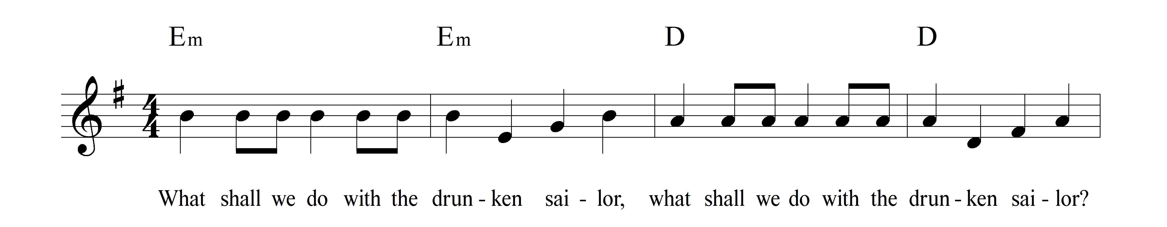 Enkel sang med gitargrep